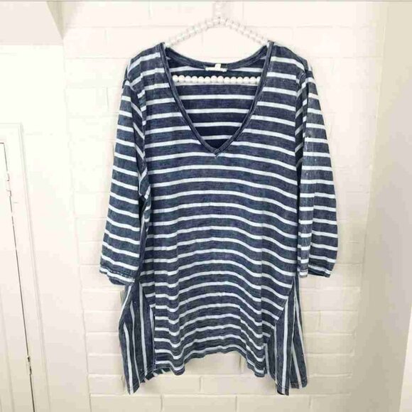 Tops - Plus Size Striped Tunic Top